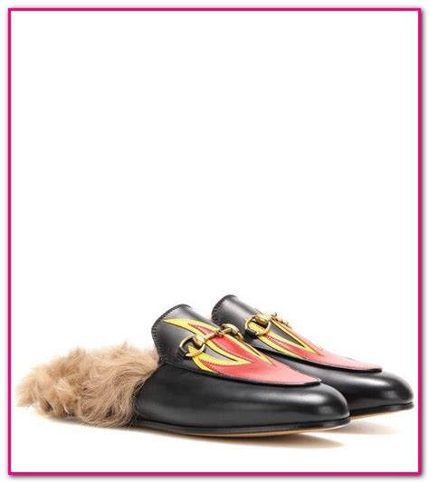 gucci princetown goat hair slides